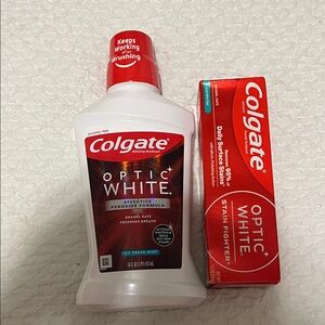 NWT Colgate Optic White Toothpaste and Mouthwash